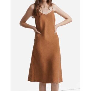 NWOT Mate the Label Linen Tank Dress Womens XL Sedona Brown Midi
